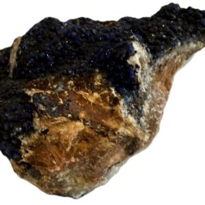 Natural azurite malachite freeform specimen 3 sians emporium Raw azurite and malachite freeform mineral specimen with deep blue crystalline crust on natural matrix